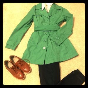 Kelly Green H&M Trench Coat